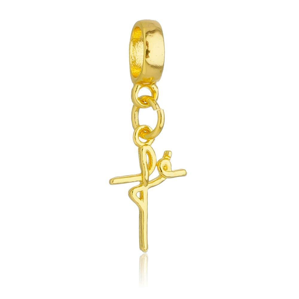Pingente Berloque de Fé Pandora Banhado a Ouro 18k - Premium