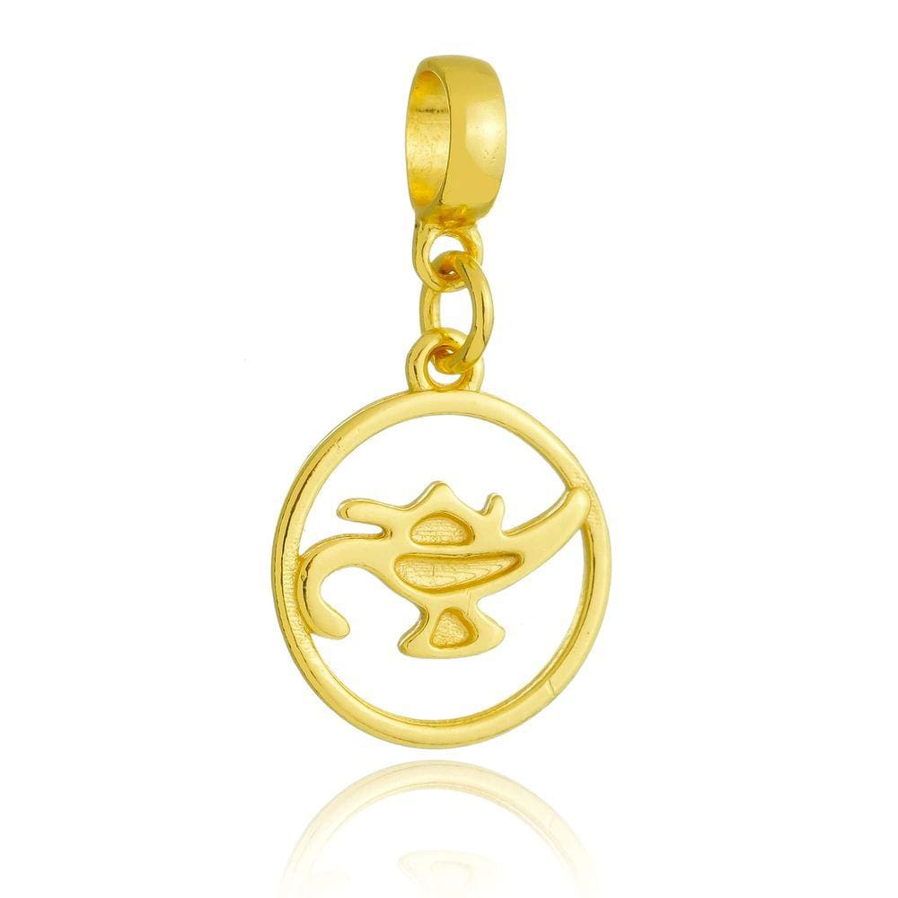 Pingente Berloque Símbolo Da Enfermagem Pandora Banhado a Ouro 18k - Premium