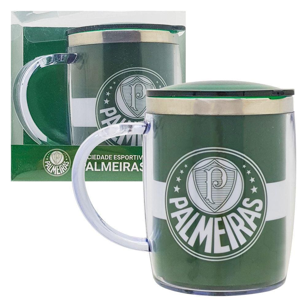 Caneca Palmeiras Térmica 450 ML