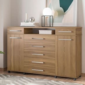 Cômoda 7 Gavetas 2 Portas London Amendola - Demóbile