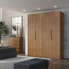 Guarda Roupa Casal Attore 4 Portas Amendola - Demartez