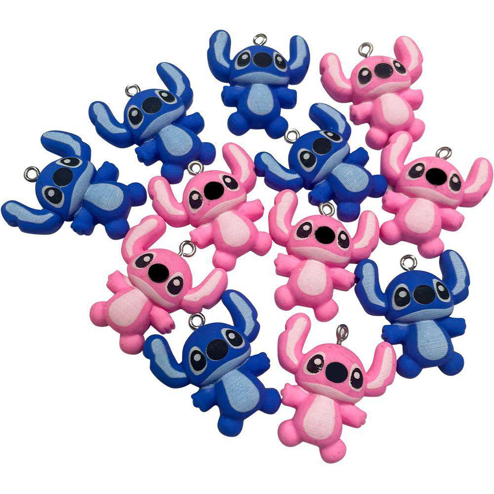 Pingentes Lilo Stitch em resina crie joias divertidas colares pulseiras 20 unidades