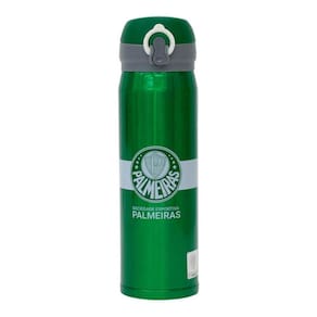 Garrafa Metálica Térmica Inox Verde Presente Palmeiras 450ml