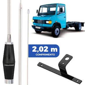Antena Px Mini Maria Mole 1,40m Alongador 60cm Mb Mercedinho Lado Carona 608 609 709 710
