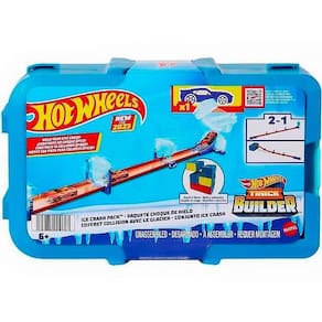Pista Hot Wheels Caixa Track Builder Ice Crash HNJ66 HKX40 - Mattel