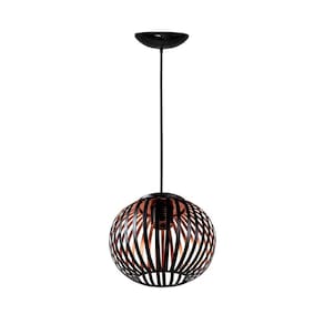 Luminária Teto Tipo Pendente Lustre 15W 65cm Mônaco Bronze