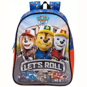 Mochila Infantil Escolar de Costas 16 Patrulha Canina X2 Azul