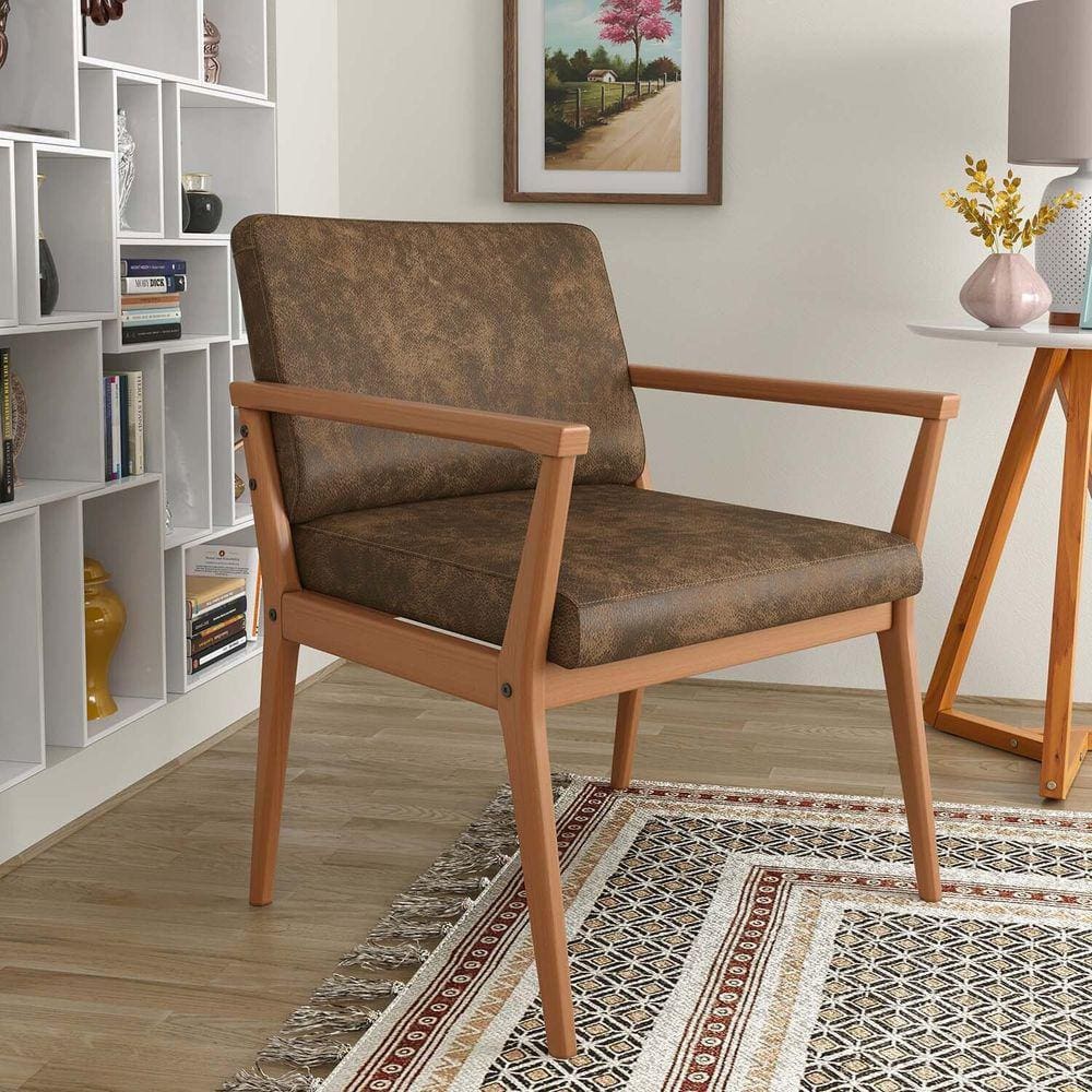 Poltrona em Nobuck 521 Tip Marrom