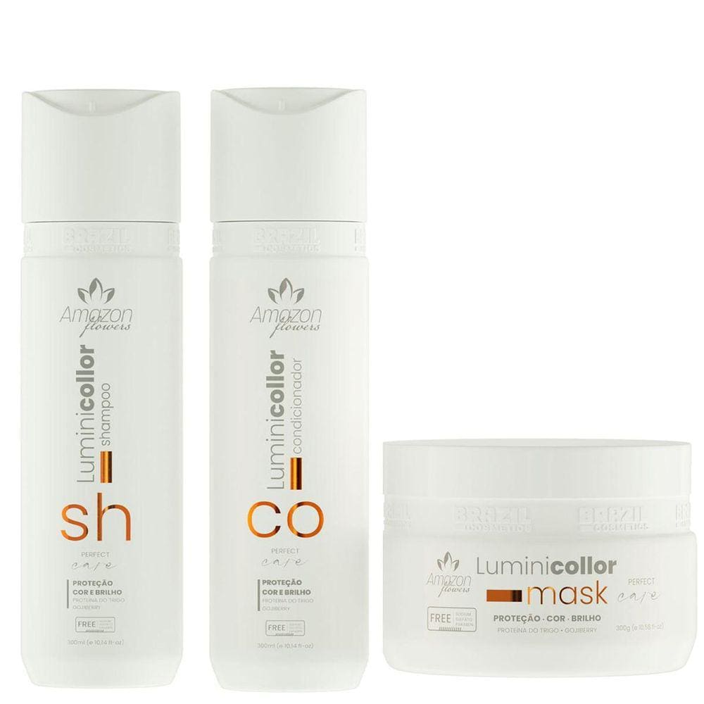 Kit Lumini Colors Amazon Flower Hidratação Brilho Colorido