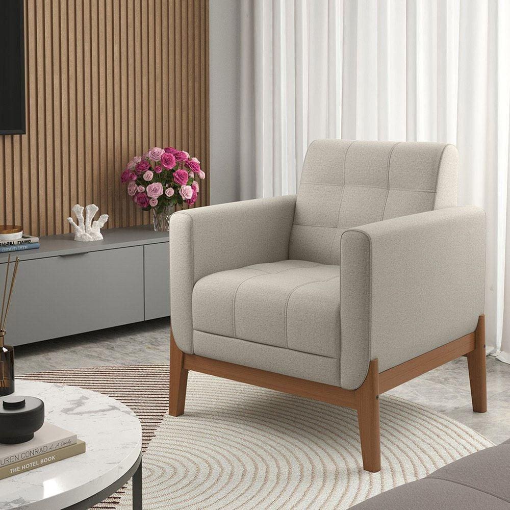Poltrona em Linho 226 Brooks Areia