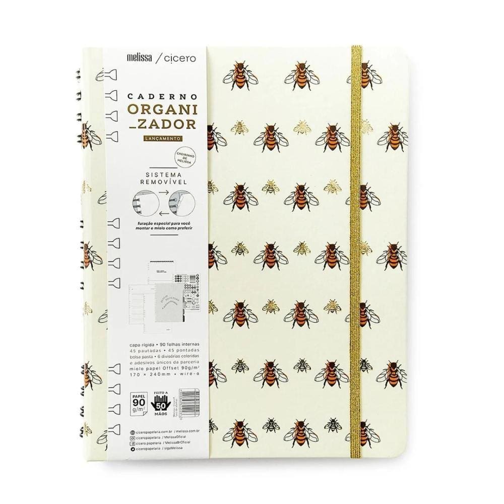 Caderno Organizador Cícero Duo 17X24 Melissa Favo De Abelhas