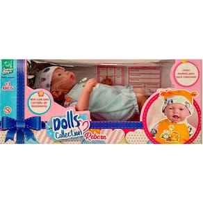 Dolls Collection Reborn Macacão Azul - 458 - Super Toys