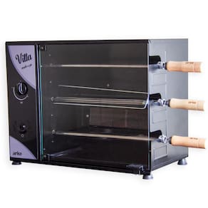 Churrasqueira a Gás Rotativa 3 Espetos Vitta 127v Arke GN Preta