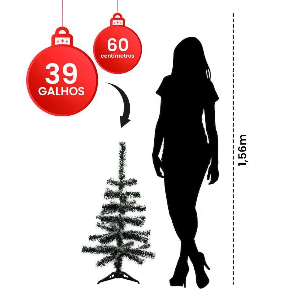 Árvore De Natal Pinheiro Nevada 60cm
