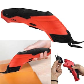 Tesoura Eletrica Sem Fio Corta Tecido Pano Tapete Papelao Papel Costura Diy Artesanato Lamina Afiada