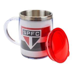 Caneca Térmica São Paulo Fc Oficial Com Tampa - 450ml