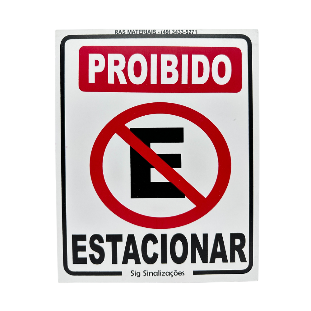 Placa Proibido jogar bola (Ref. PA-19048) – CS Placas