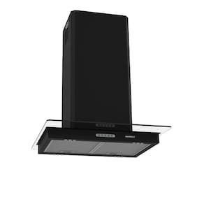 Coifa Ilha Black Vidro Reto 60 cm 220v Nardelli Preto