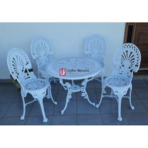Conjunto de Mesa para Jardim Palmeira em Alumínio Fundido Unifer Móveis