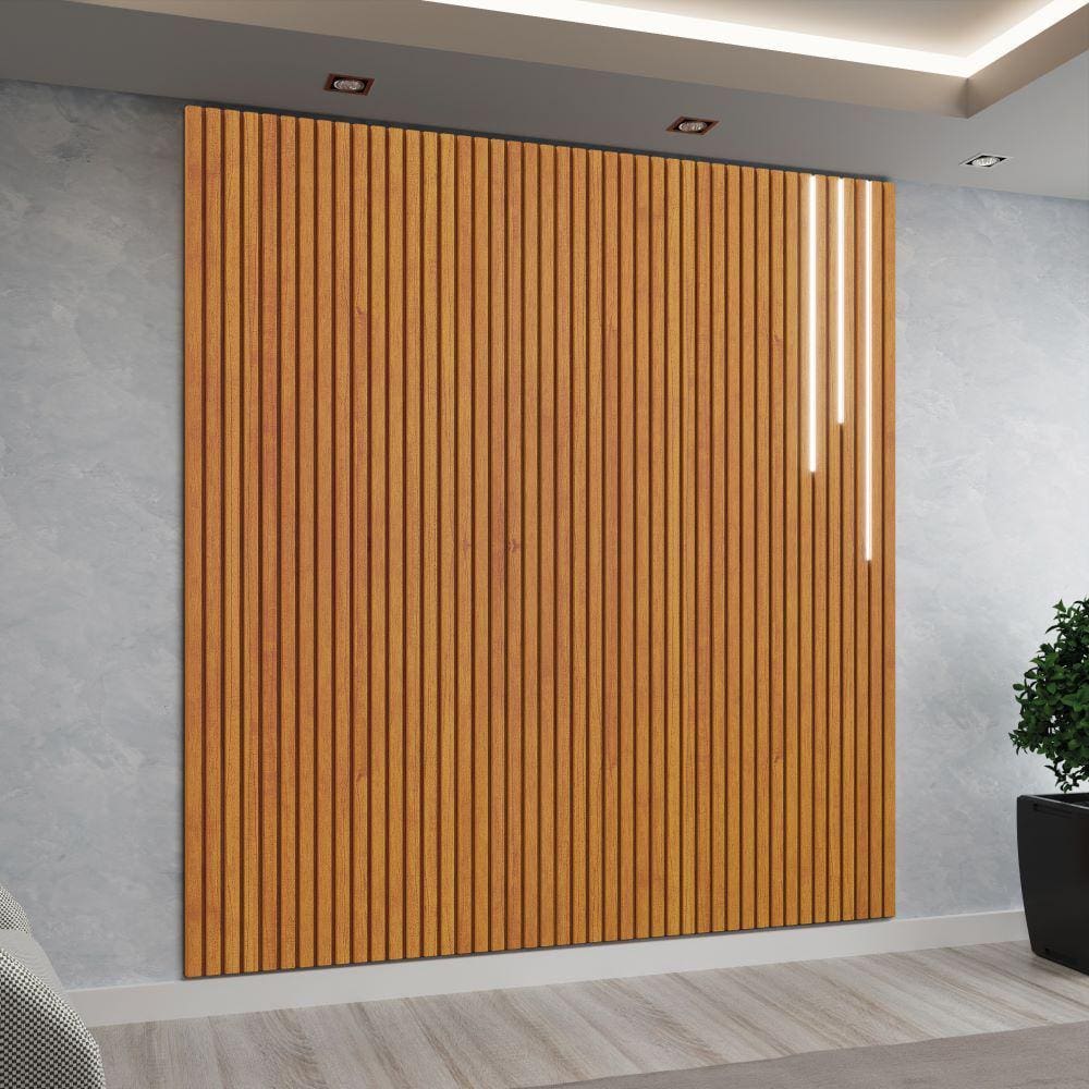 Painel Ripado Paris com Led Cascata para TV até 75"