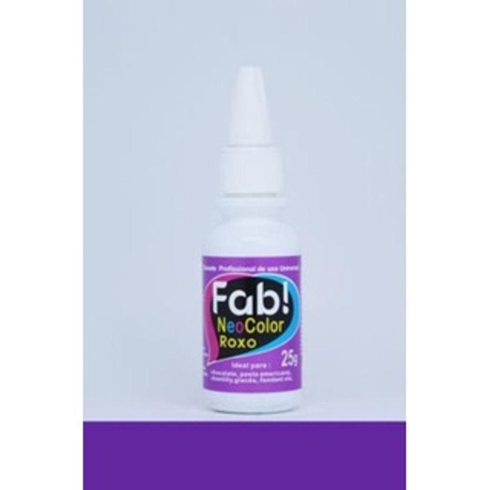 Corante Neocolor ROXO Fab Ind 25g Corante universal (lipossolu´vel  e hidrossolu´vel) Use em Chantilly, Chocolate