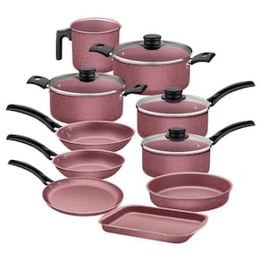 Jogo Conjunto Panelas Tramontina 10 Peças Turim - Rosa