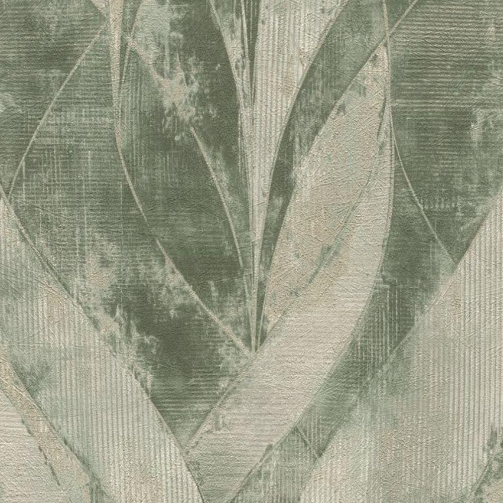 Papel de Parede Concrete Folhagem Verde 520057