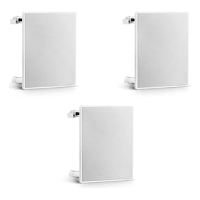 Kit 3 Arandelas Frahm Quadrada 6 40 Watts Rms 8 Ohms - Branca