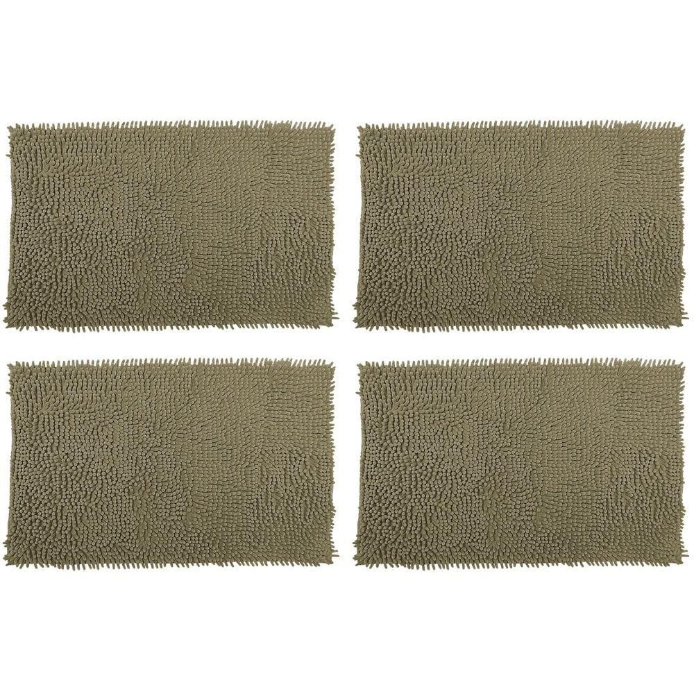 Kit Tapete de Banheiro Bolinha 58 X 38cm 4 Unidades Verde