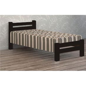 Cama de Solteiro Piazza de Madeira Maciça Angelim Pedra/Tauari