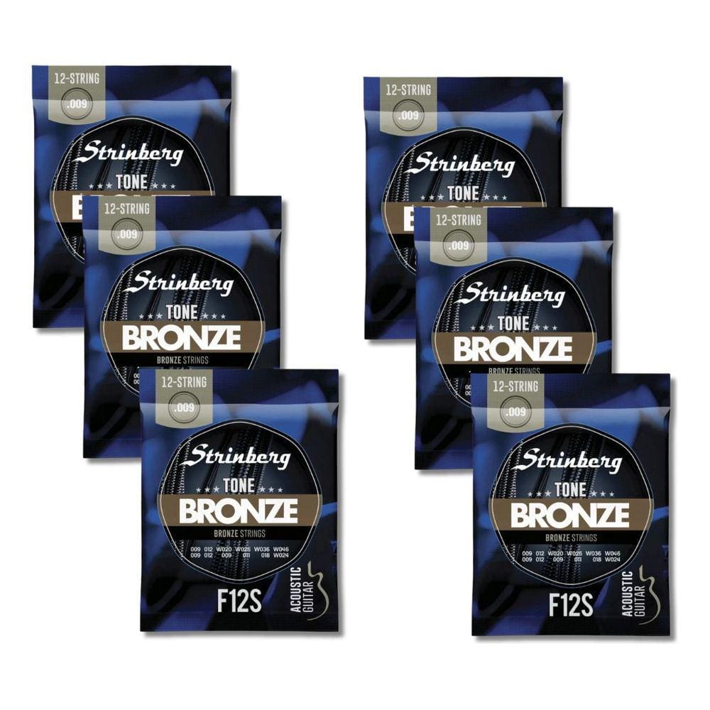 Kit 15 Encordoamento Strinberg Para Violão F12S - 12 Cordas