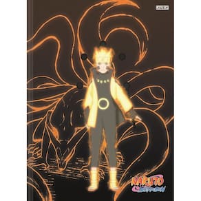 Caderno Brochura Costurado Universitário Anime Naruto 1 Matéria 80 Folhas São Domingos