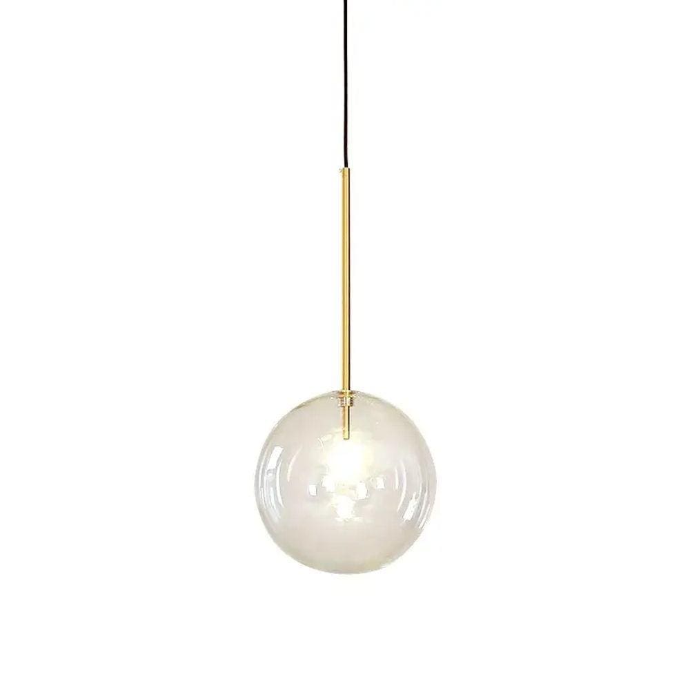 Pendente Dourado com Globo Transparente 20cm 1G4