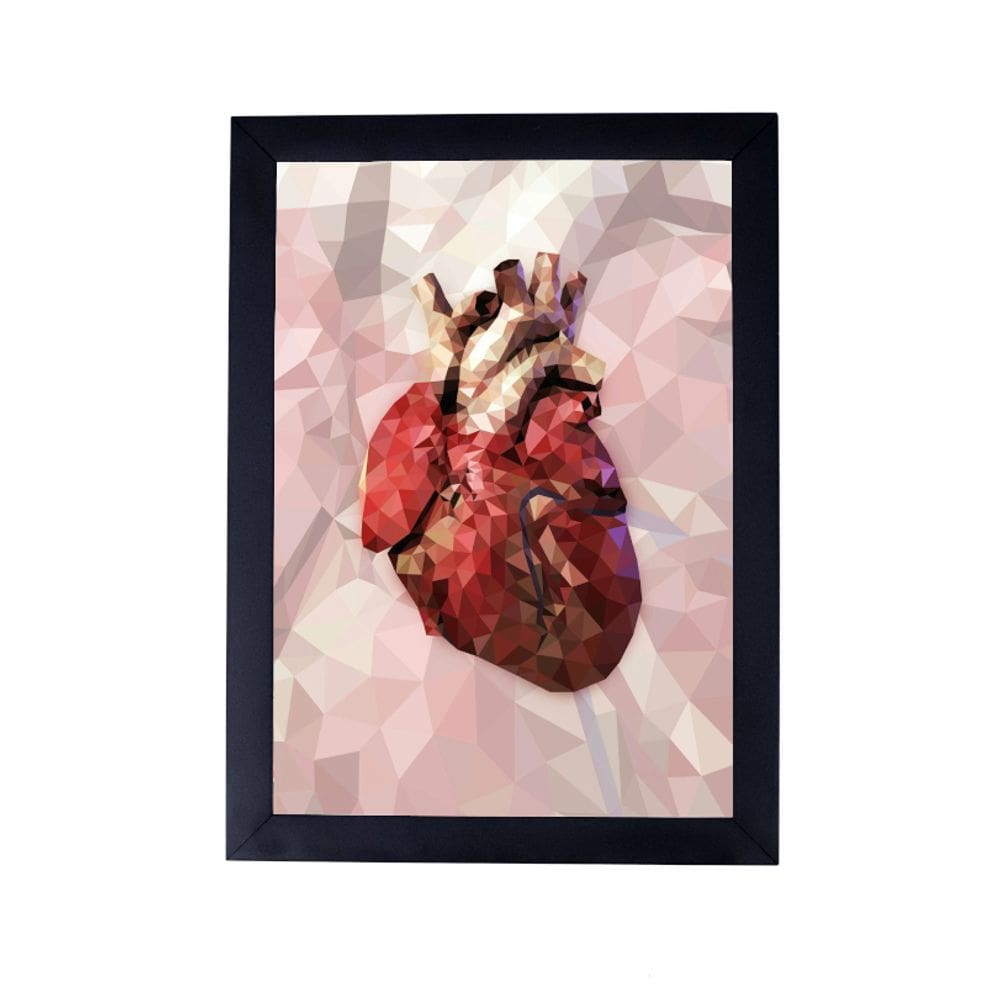 Lindo quadro 24X33 coração abstrato p8425
