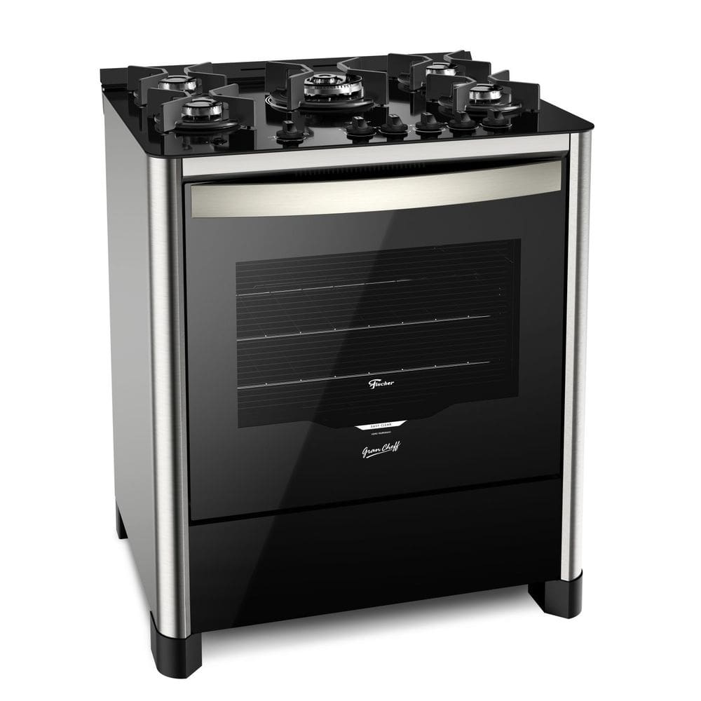 Fogão 5 Bocas Gran Cheff Fischer 220V Preto