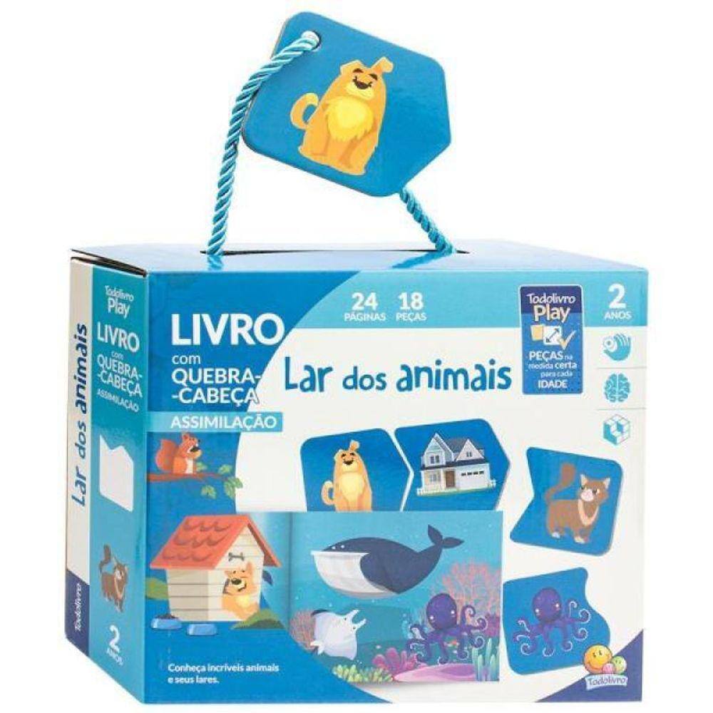Todolivro Play - Livro Com Quebra-Cabeça E Assimilação - Lar Dos Animais