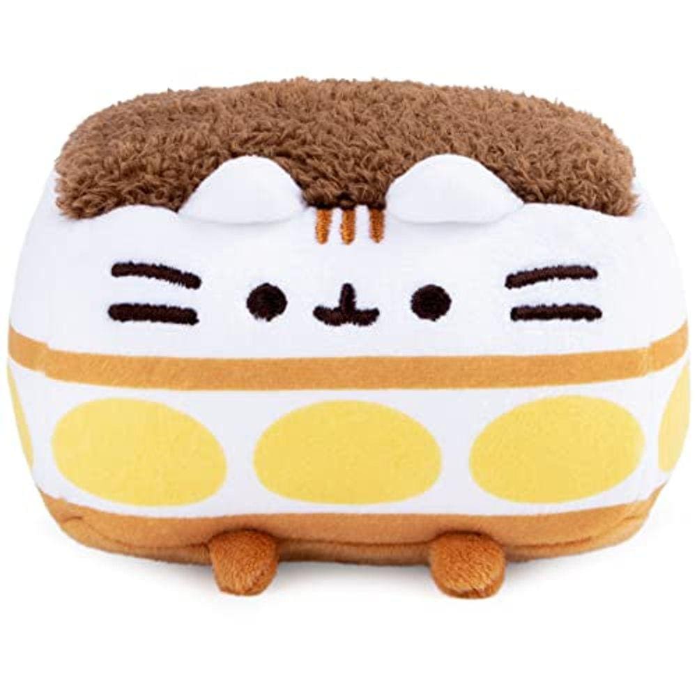 GUND Pusheen Tiramisu Pelúcia Macia, Animal de pelúcia para idades a partir dos 8 anos, Branco/Castanho, 4"