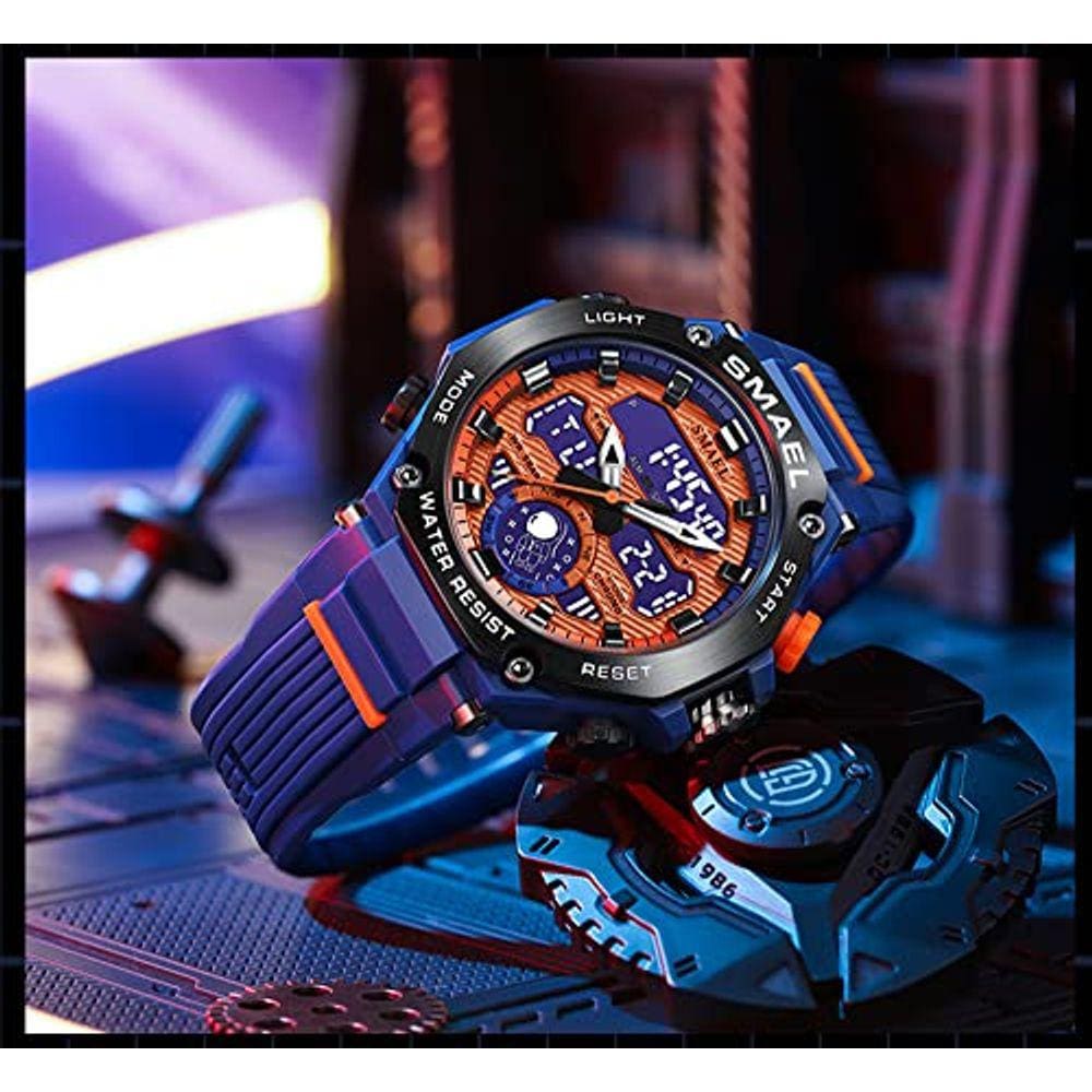 Relógios Masculinos Multifuncionais Militares S-Shock LED Digital Impermeáveis com Alarme
