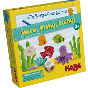 HABA Meus Primeiros Jogos - Aqui Peixe Peixe! Jogo de pesca magnética (fabricado na Alemanha)