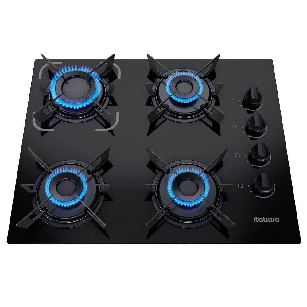 Cooktop Itatiaia Electra 4 Bocas Com Mesa de Vidro Temperado e Acendimento Superautomático