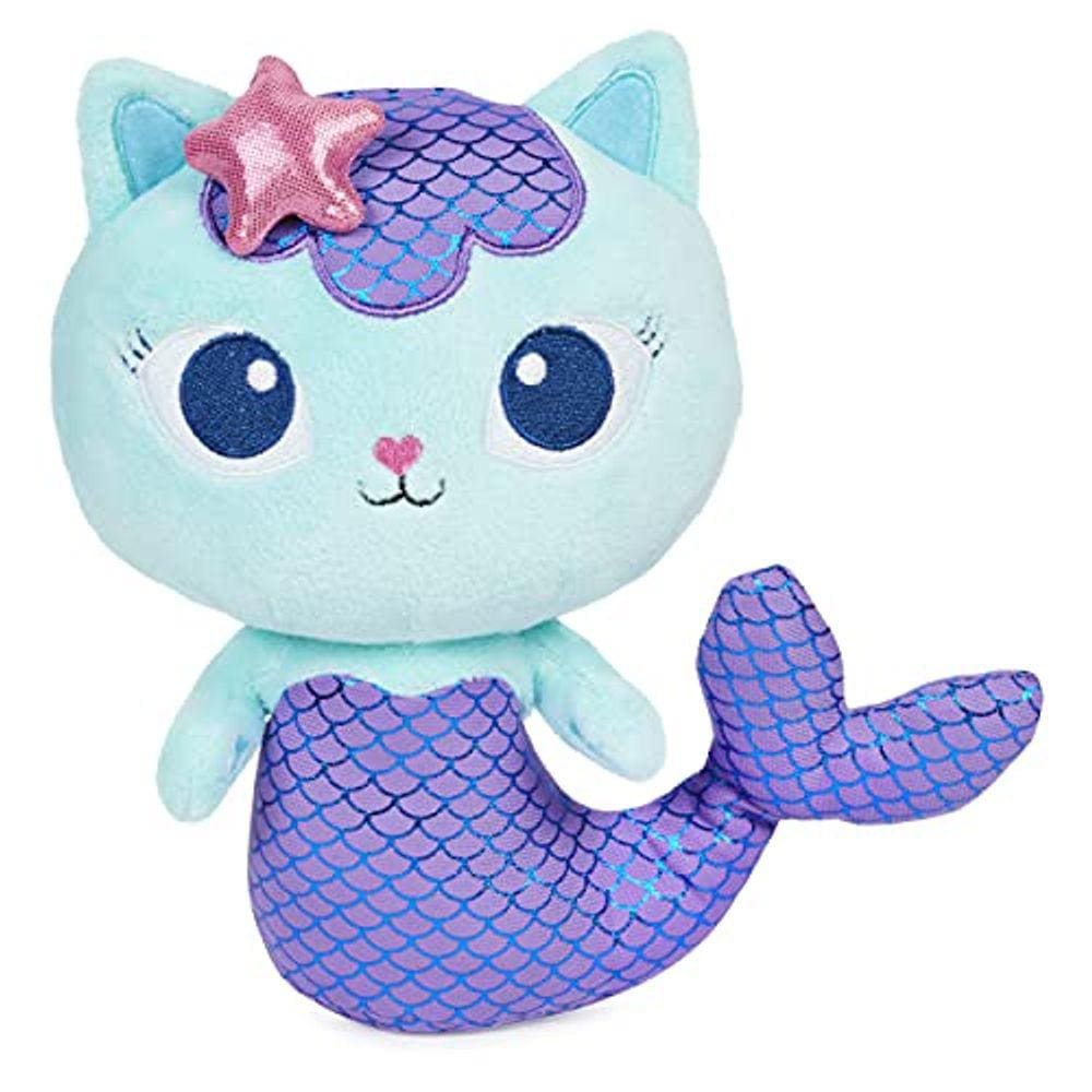 Gabby`s Dollhouse, 8 polegadas MerCat Purr-ific Plush Toy, Brinquedos Infantis para Maiores de 3 anos ou mais