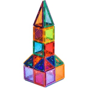 Magn 20 Peças Telhas de Construção Magnética - Creative 3D STEM Construction Playing Blocks 20pcs
