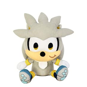Sonic O Ouriço - SD Prata Sentado Plush 7 "H
