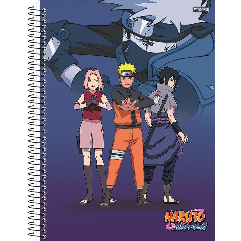 Caderno Espiral Cartografia e Desenho Naruto 60 Fls - São Domingos