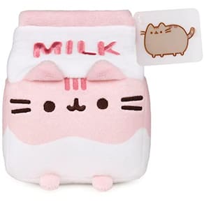 GUND Pusheen Morango Leite de pelúcia gato de pelúcia animal para idades 8 e acima, Rosa / Branco, 6 "