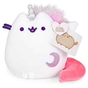 GUND Pusheen Super Pusheenicorn Extra Squishy Squisheen Gato de Pelúcia de Pelúcia, Branco, 6 "