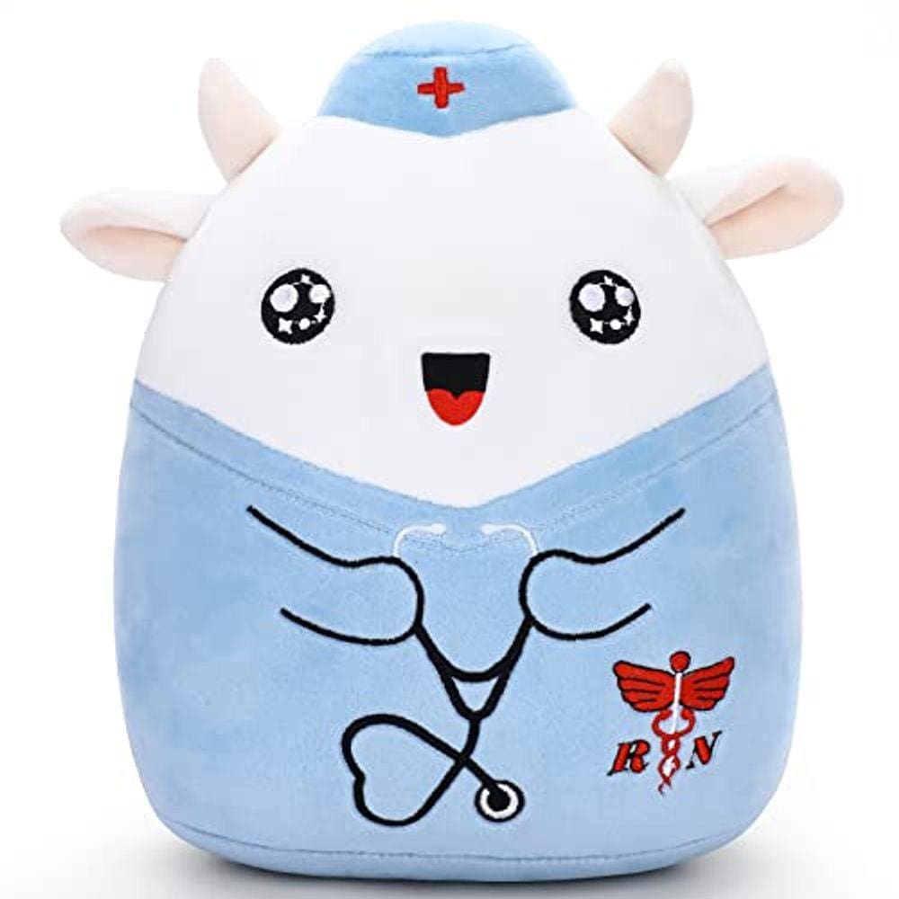 refavor Enfermeira Vaca Bicho de Pelúcia - 8 Polegadas Marinha Cow Plush
