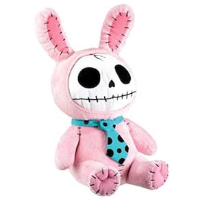 SUMMIT COLLECTION Furrybones Pink Bunny Bun Bun Vestindo Polka Dotted Blue Tie Boneca de pelúcia
