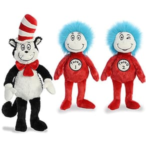 Aurora Plush Bundle de 3, 20" Gato no Chapéu, e 12" Coisa 1 & 12" Coisa 2