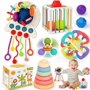 Brinquedos para bebês de 0 a 6 meses, 5 em 1 brinquedos Mont